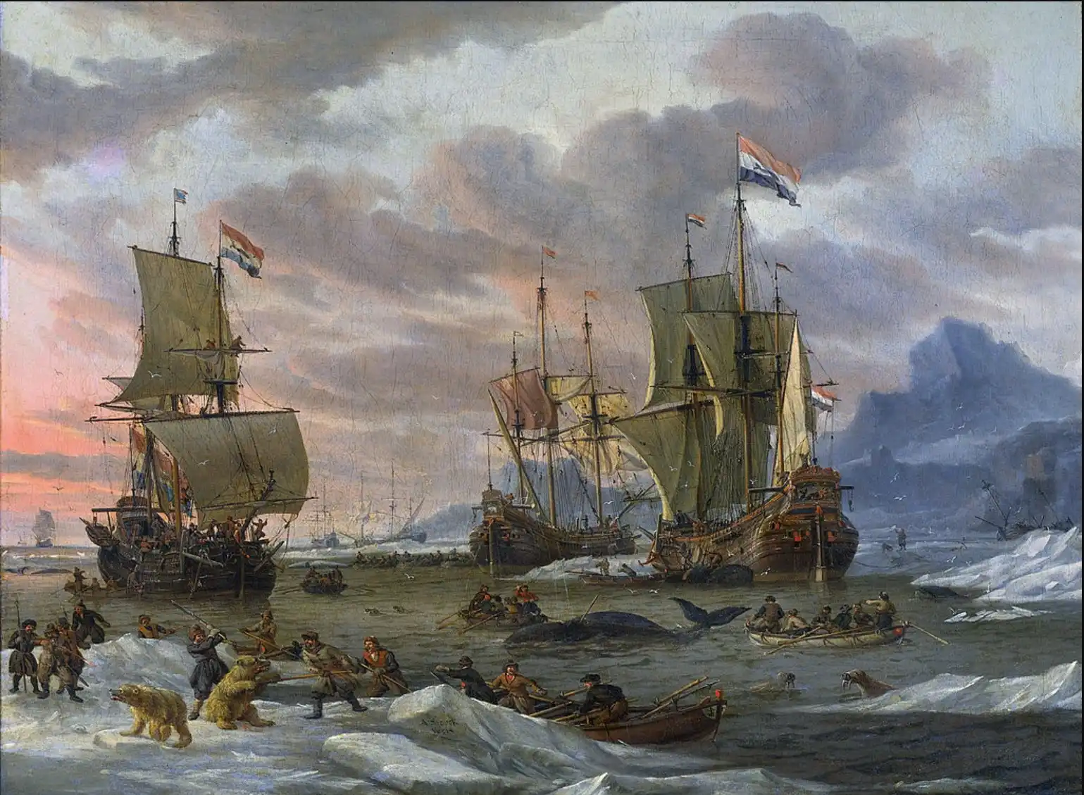 Au XIXème, <br>pêche à la baleine du bout du monde